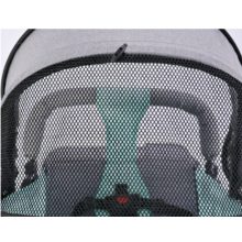  Kompakt sportbabakocsi állítható háttámlával szürke-fekete