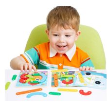  Montessori Kreatív Geotábla Puzzle Fejlesztő Játék 