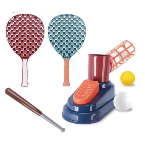 Gyerekek Baseball Játék Szett Bat & Balls Automata Indító Gyerekeknek Szórakozás Beltéri Baseball Gyakorló Eszköz+két Ütő