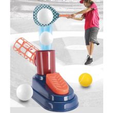 Gyerekek Baseball Játék Szett Bat & Balls Automata Indító Gyerekeknek Szórakozás Beltéri Baseball Gyakorló Eszköz+két Ütő