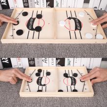 Parittyás Korongos Jégkorong Társasjáték Fából Készült Társasjáték Tablehockey gombfoci 56cm