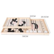 Parittyás Korongos Jégkorong Társasjáték Fából Készült Társasjáték Tablehockey gombfoci 56cm