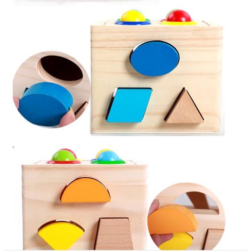 2 Az 1 Ben Fa Játékkalapács + Montessori Kalapács