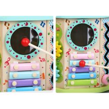  17-1 Interaktív Fa Készségfejlesztő Játék Golyóvezető Oktatókocka Játék És Tanulás Egyben