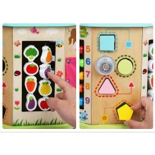  17-1 Interaktív Fa Készségfejlesztő Játék Golyóvezető Oktatókocka Játék És Tanulás Egyben