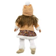 Gyönyörű Éneklő Hajasbaba Csinos Téli Szettben, Kötött Kiegészítőkkel – 40 Cm