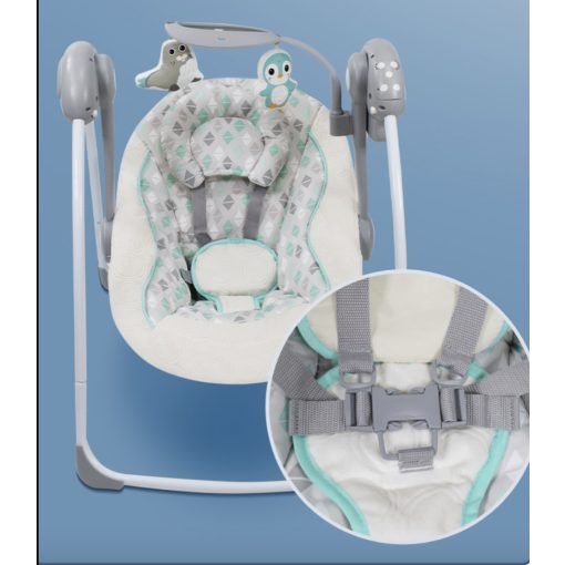 Távirányító Hordozható Baba Hinta És Pihenőszék rózsaszín