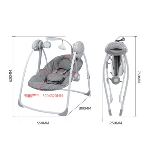 Távirányító Hordozható Baba Hinta És Pihenőszék rózsaszín