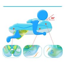 Kör Felfújható Gyűrű Gyerekeknek Napellenzővel sárga-kék