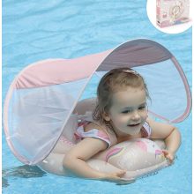 Kör Felfújható Gyűrű Gyerekeknek Napellenzővel Rózsaszín