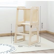 Montessori Fa Tanulótorony Gyűrűk 3 Az 1-ben Fehér+ Kréta Tabla 