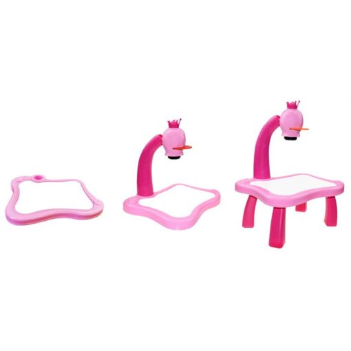 Készségfejlesztő Vetítő Rajzolós Projektor 25 Cm Asztallal Rózsaszín