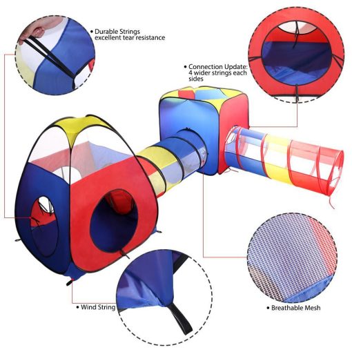3 Az 1-ben Színes Játszósátor Gyerekeknek