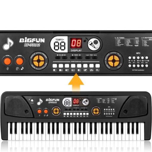 61 Billentyűs Elektromos Játék Szintetizátor Mikrofonnal És Varázslatos Dallamokkal
