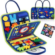 Interaktív Érzékszervi Játék, Textil Busy Board Kék Táska Típusú Könyv