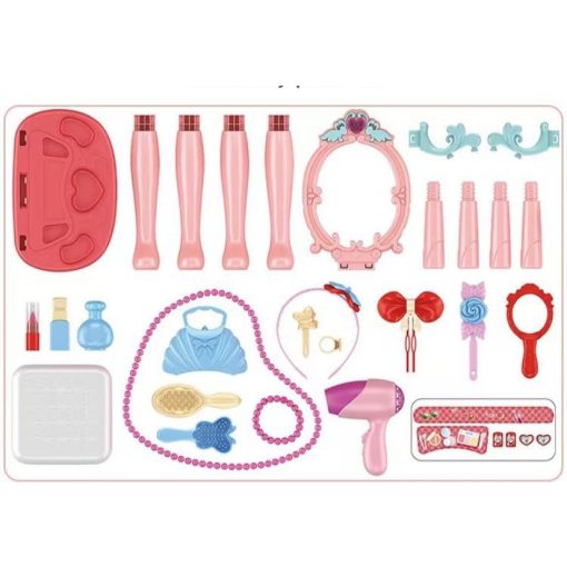 Gyerek Öltözőasztal Székkel És Kiegészítőkkel 74,7cm