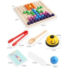 3 Az 1 Ben Montessori Szivárvány Színű Gyöngyök Clip Beads Oktató Játék +oktatási Puzzle Csengővel