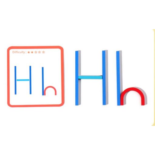 Montessori Fa Kreatív Botok És Gyűrűk Intelligencia Kirakós Puzzle Játék 