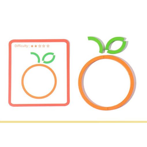 Montessori Fa Kreatív Botok És Gyűrűk Intelligencia Kirakós Puzzle Játék 