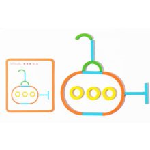 Montessori Fa Kreatív Botok És Gyűrűk Intelligencia Kirakós Puzzle Játék 