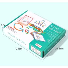 Montessori Fa Kreatív Botok És Gyűrűk Intelligencia Kirakós Puzzle Játék 