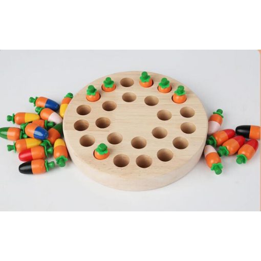 Sárgarépa Memória Sakk Fából Készült Oktatási Játék