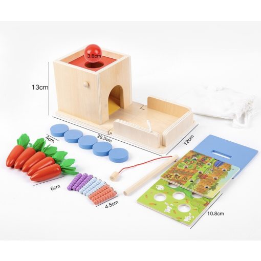4 Az 1 Ben Montessori Golyócska Házban, Pénztár Doboz ,horgászjáték Retket Húzva