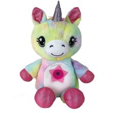 Ölelnivaló Plüss Unikornis – Csillagkivetítős Éjszakai Fény És Játszópajtás Szivárványszínű Csillagos Plüss 