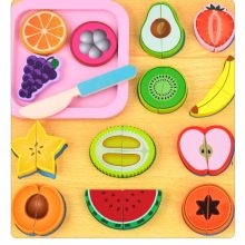 Fa Vágható Gyümölcs És Zöldség  Játék Vágott Gyümölcs