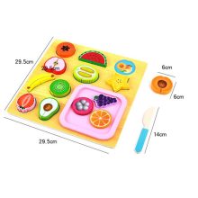 Fa Vágható Gyümölcs És Zöldség  Játék Vágott Gyümölcs