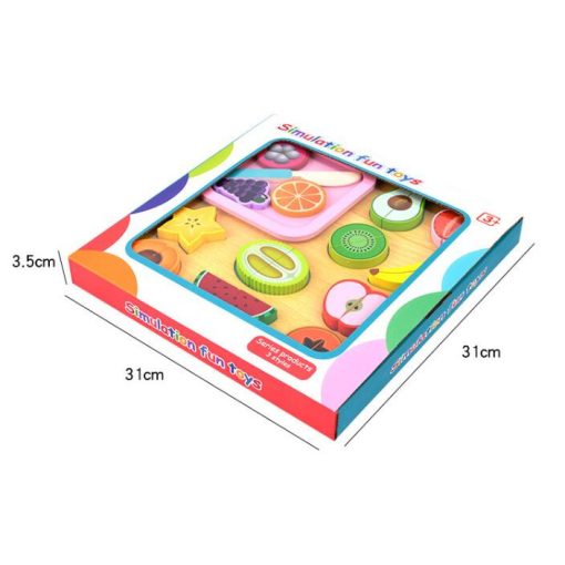 Fa Vágható Gyümölcs És Zöldség  Játék Vágott Gyümölcs