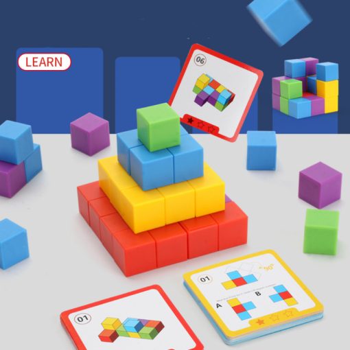 Puzzle Logika Gyakorló Játékok Gondolkodó Szivárványblokk Építőkövek Oktatási Segédanyagok