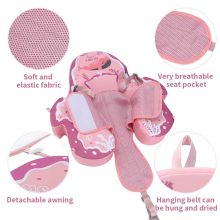 Nem felfújható, úszógumi baba fekvő úszógyűrűs úszómedencés úszóedző rózsaszín 0-24hó