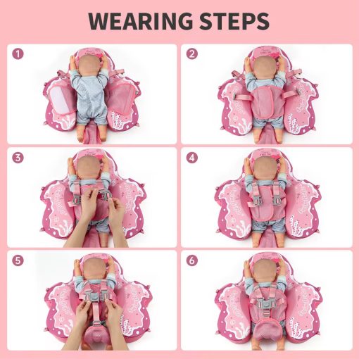 Nem felfújható, úszógumi baba fekvő úszógyűrűs úszómedencés úszóedző rózsaszín 0-24hó