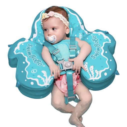 Nem felfújható, úszógumi baba fekvő úszógyűrűs úszómedencés úszóedző rózsaszín 0-24hó