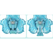 Nem felfújható, úszógumi baba fekvő úszógyűrűs úszómedencés úszóedző kék 0-24hó