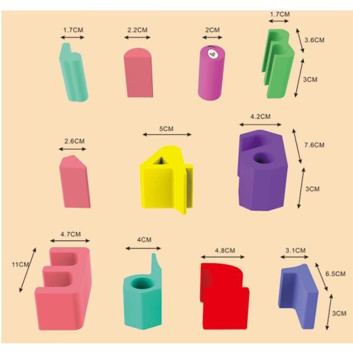 Fa Kreatív Szivárvány Színű Szám Építőkockák Number Blocks 