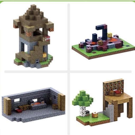 MINEWORLD mágneses építőkocka 242 darabos-véletlenszerű 