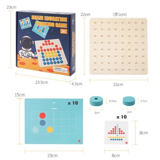  Kreatív Montessori Puzzle Színegyeztető Memória Kirakós Agy Oktatási Körömtábla