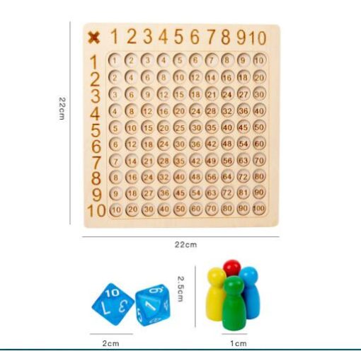 Szorzótábla Gyakorló Fajáték +100db Kártya