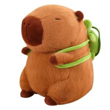 Capybara plüss levehető teknős hátizsákkal 20cm