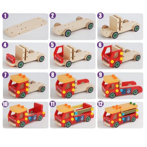 Faból Készült Autó Csavaros Játék