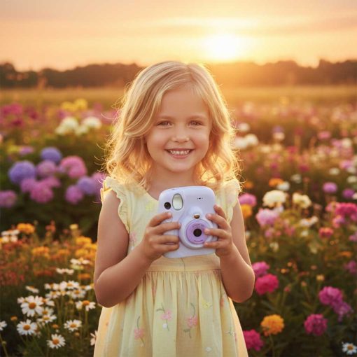 Digitális fényképezőgép, 16x, 128 GB-os, kazettás, markerekkel, lila színben