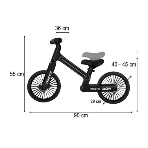 Trike Fix Glow terepkerékpár LED fekete fotobicikli