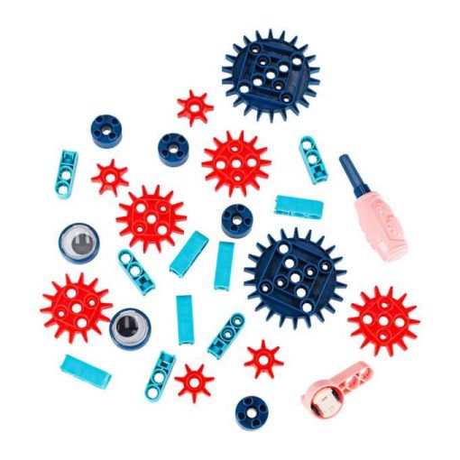 Építőkockák, motorral mozgatható, 116 darabos