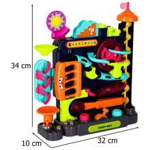 Egy labdapályás árkádjáték akadályokkal a labdák számára