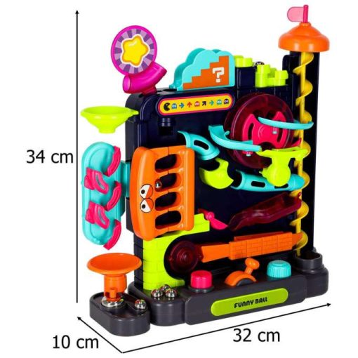 Egy labdapályás árkádjáték akadályokkal a labdák számára