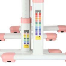 Gyerek iskolai asztal állítható szék LED lámpával USB rózsaszín