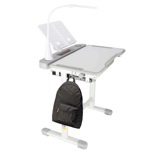 Gyerek iskolapad, állítható szék, LED lámpa, USB, szürke