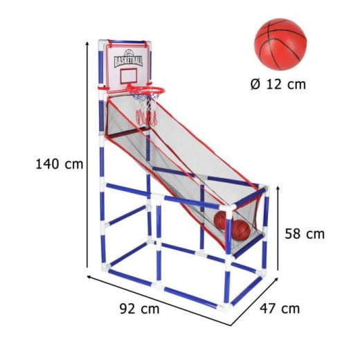 Kosárlabda játék, árkád, sport, hordozható, 2 labdás kosárlabda pumpa